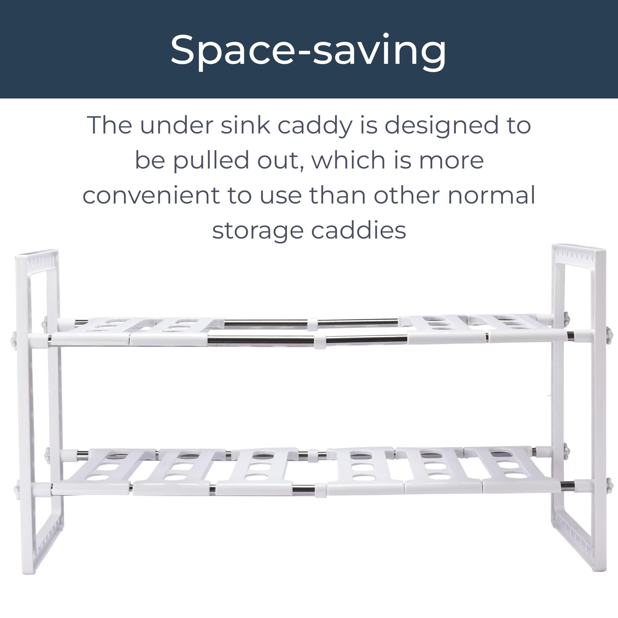 G-Rack Pull-Out under Sliding Basket for Bathroom under Sink Cabinet Organizers